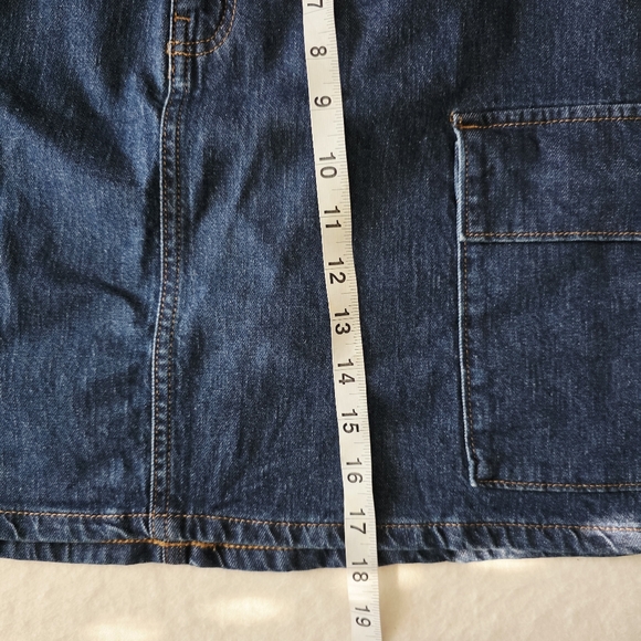 Banana Republic Denim Cargo Mini Skirt Size 10 - Picture 11 of 12